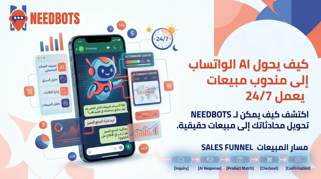 كيف يحول AI الواتساب إلى مندوب مبيعات يعمل 247